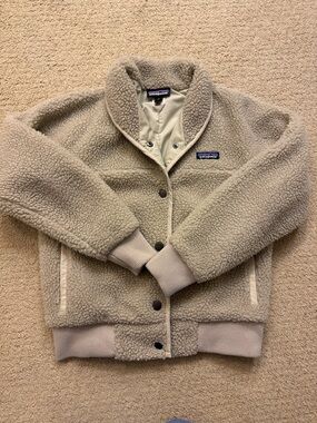 Patagonia Cream Sherpa Puffer Jacket